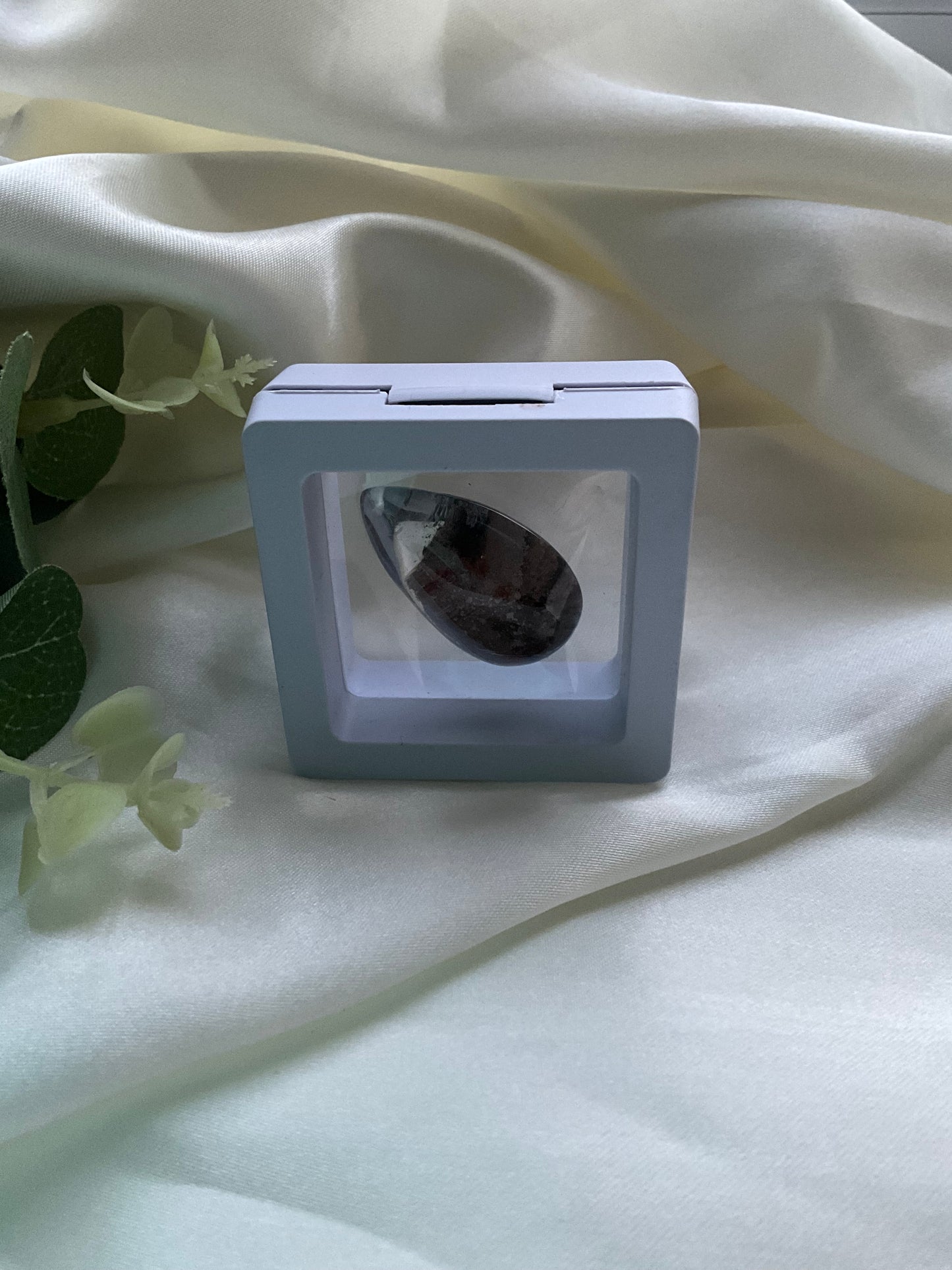 Garden Quartz Teardrop Crystal Pendant (Lodolite)