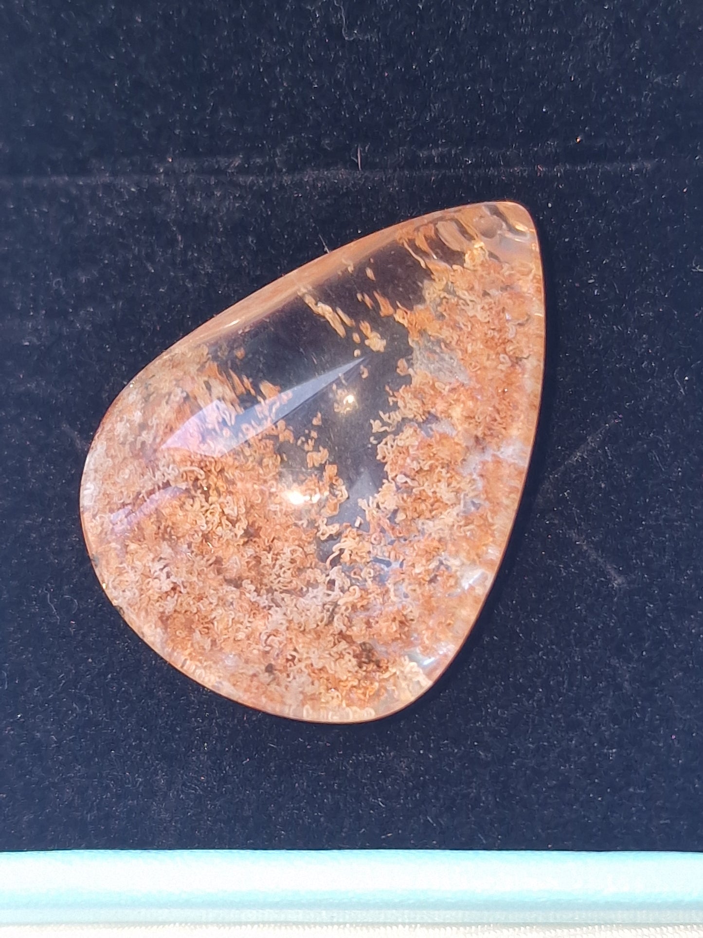 Garden Quartz Teardrop Crystal Pendant (Lodolite)