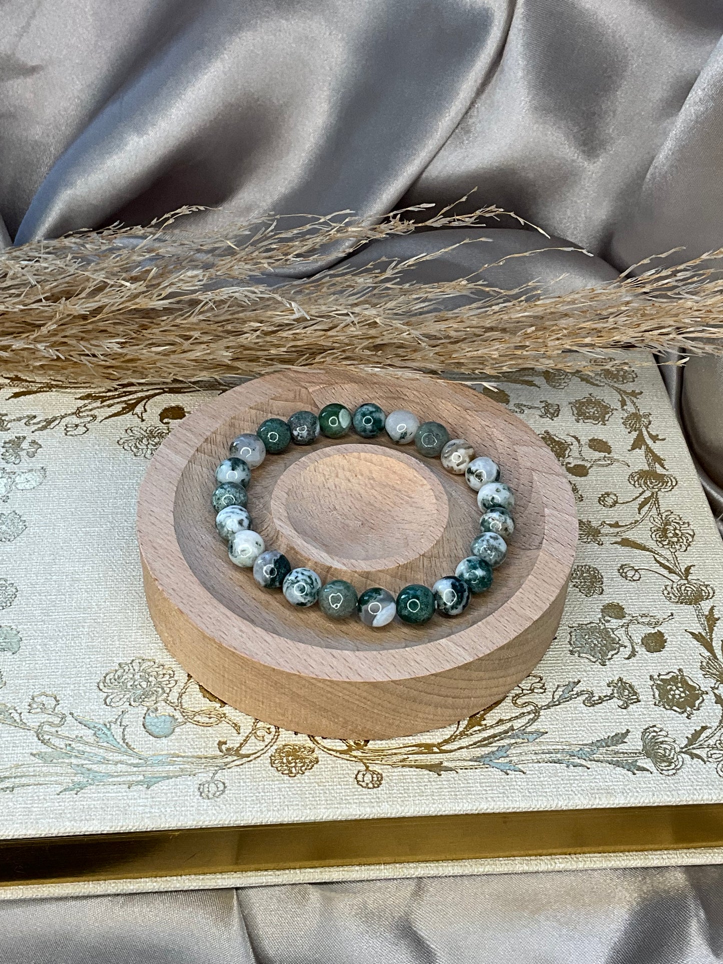 Moss Agate Crystal Bracelet