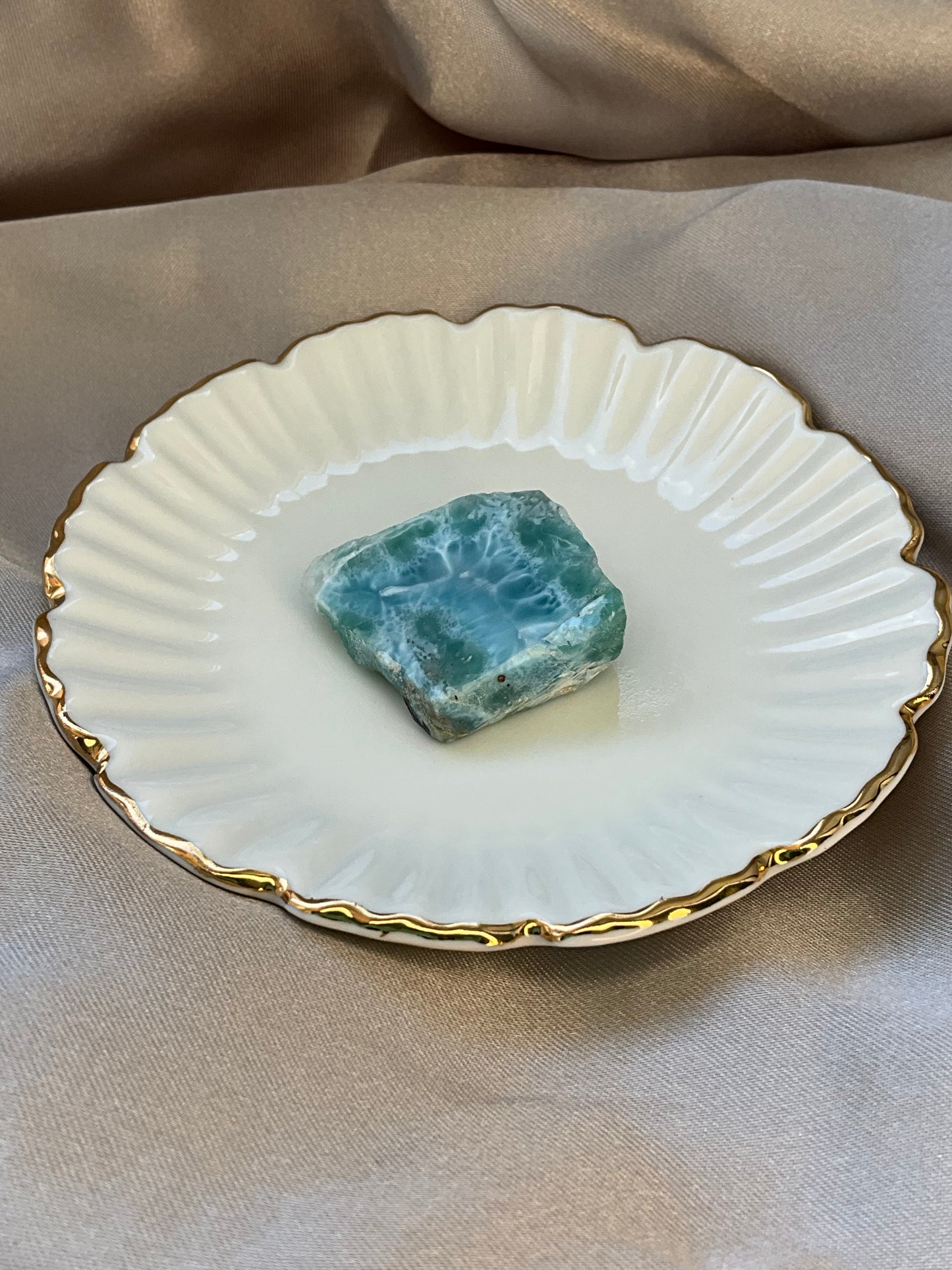 Semi Raw Larimar piece