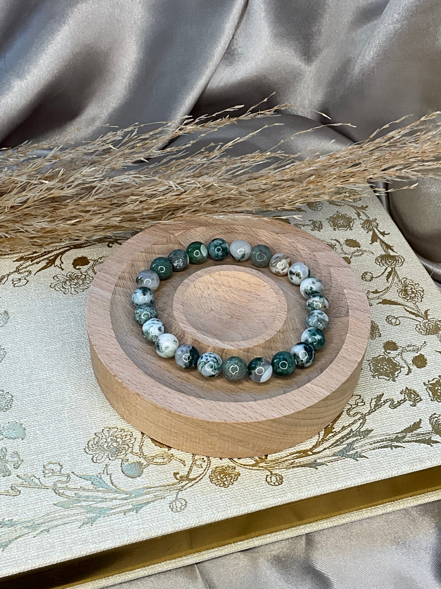 Moss Agate Crystal Bracelet