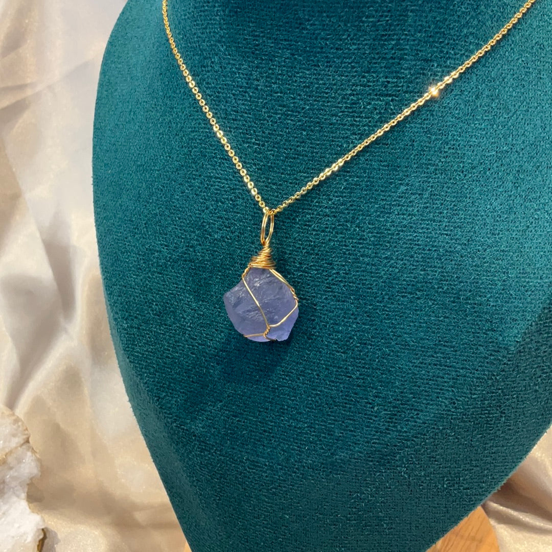 Fluorite Wire Wrapped Pendant