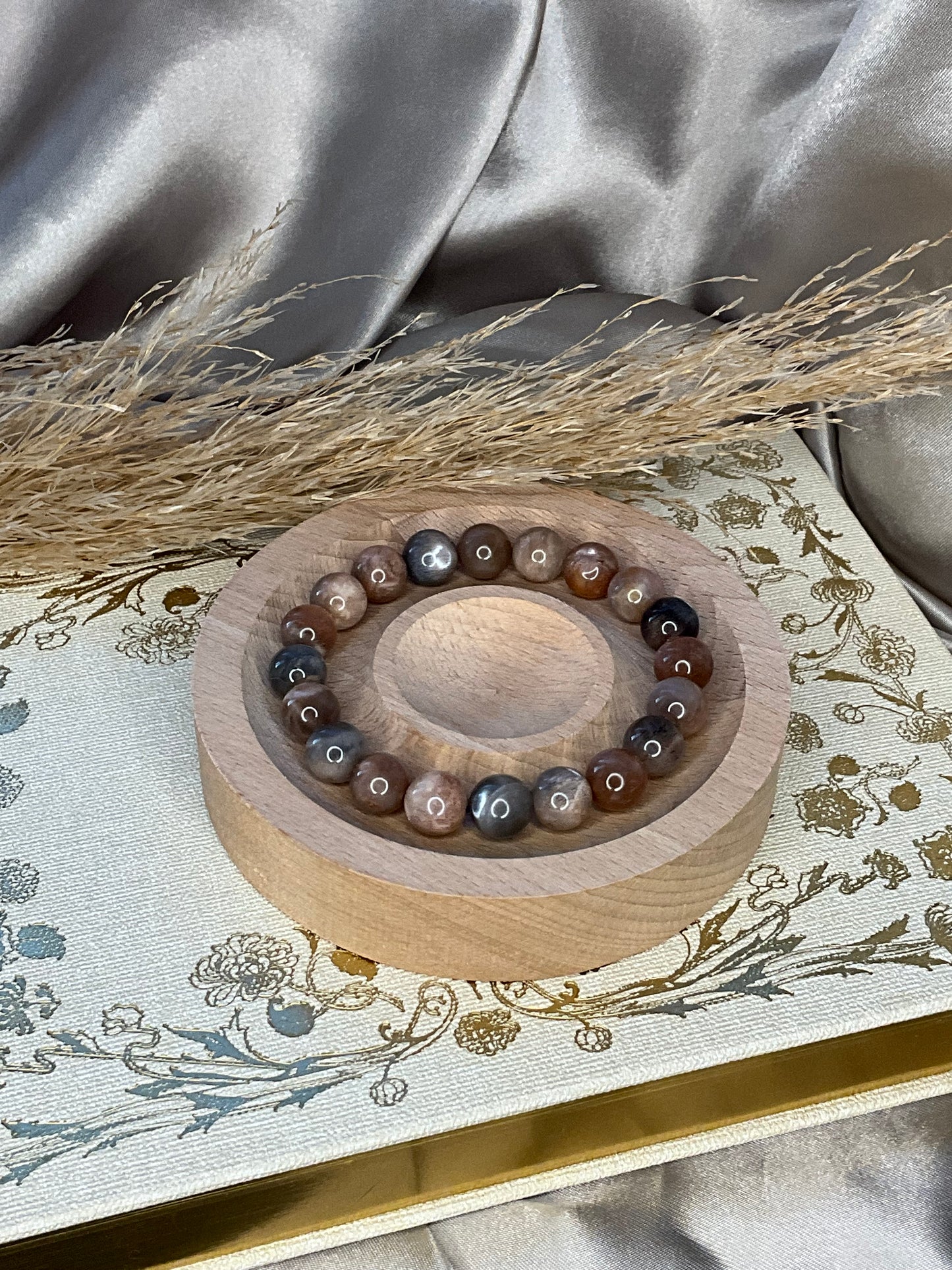 Sunstone & Moonstone beaded bracelet