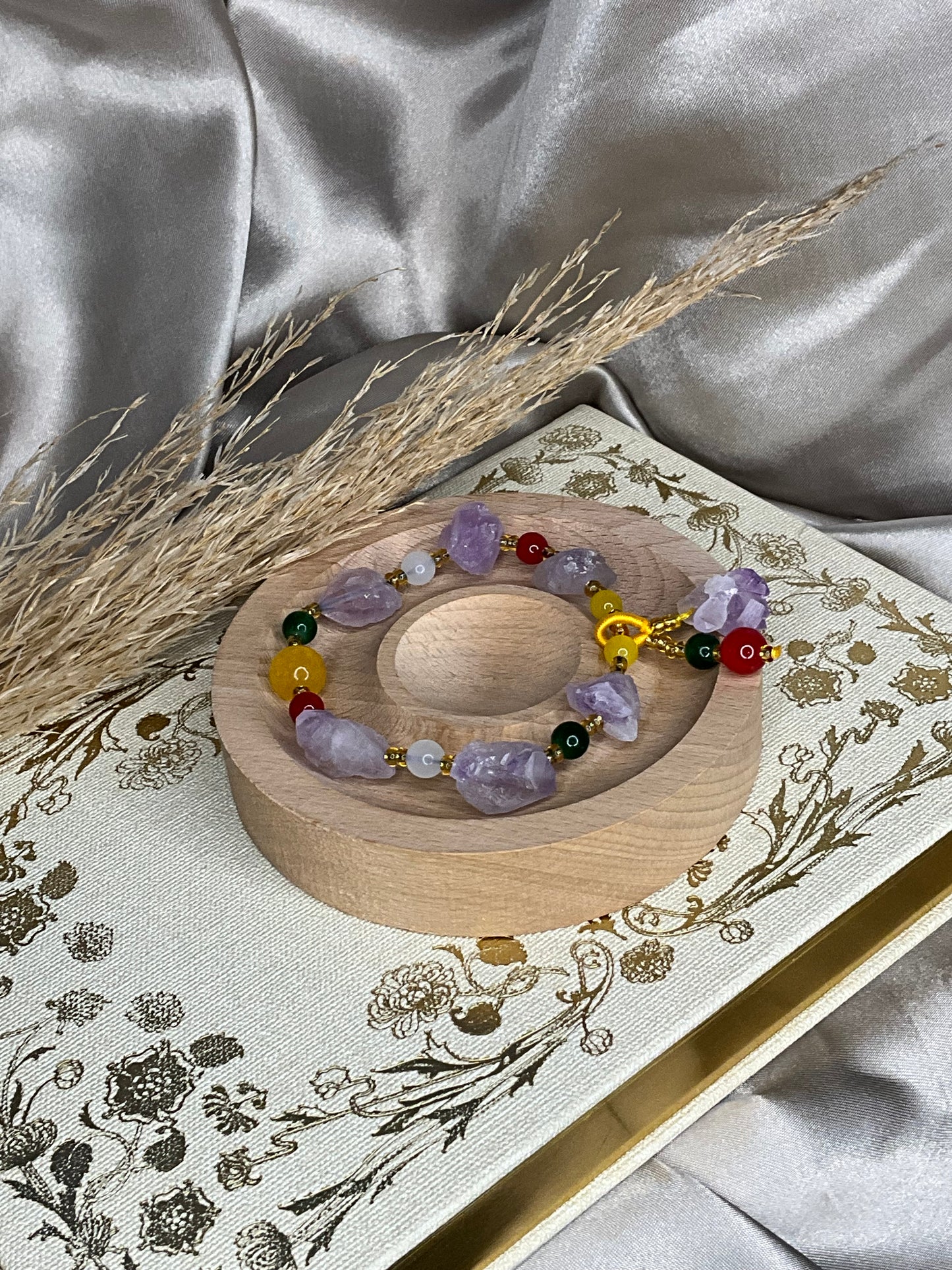 Amethyst mixed bracelet