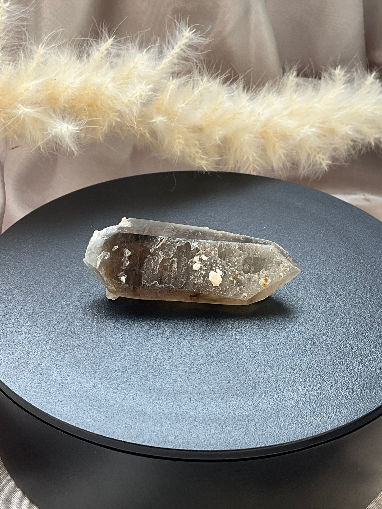 South African Raw Smokey Lemurian Quartz with Phantoms.