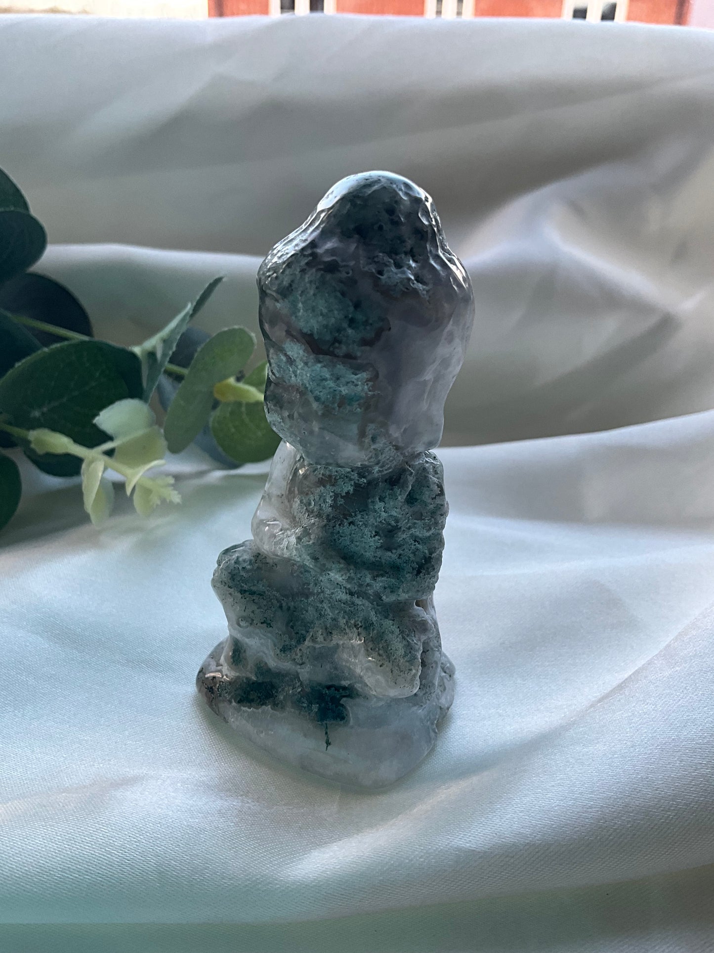 Crystal Buddha - Moss Agate