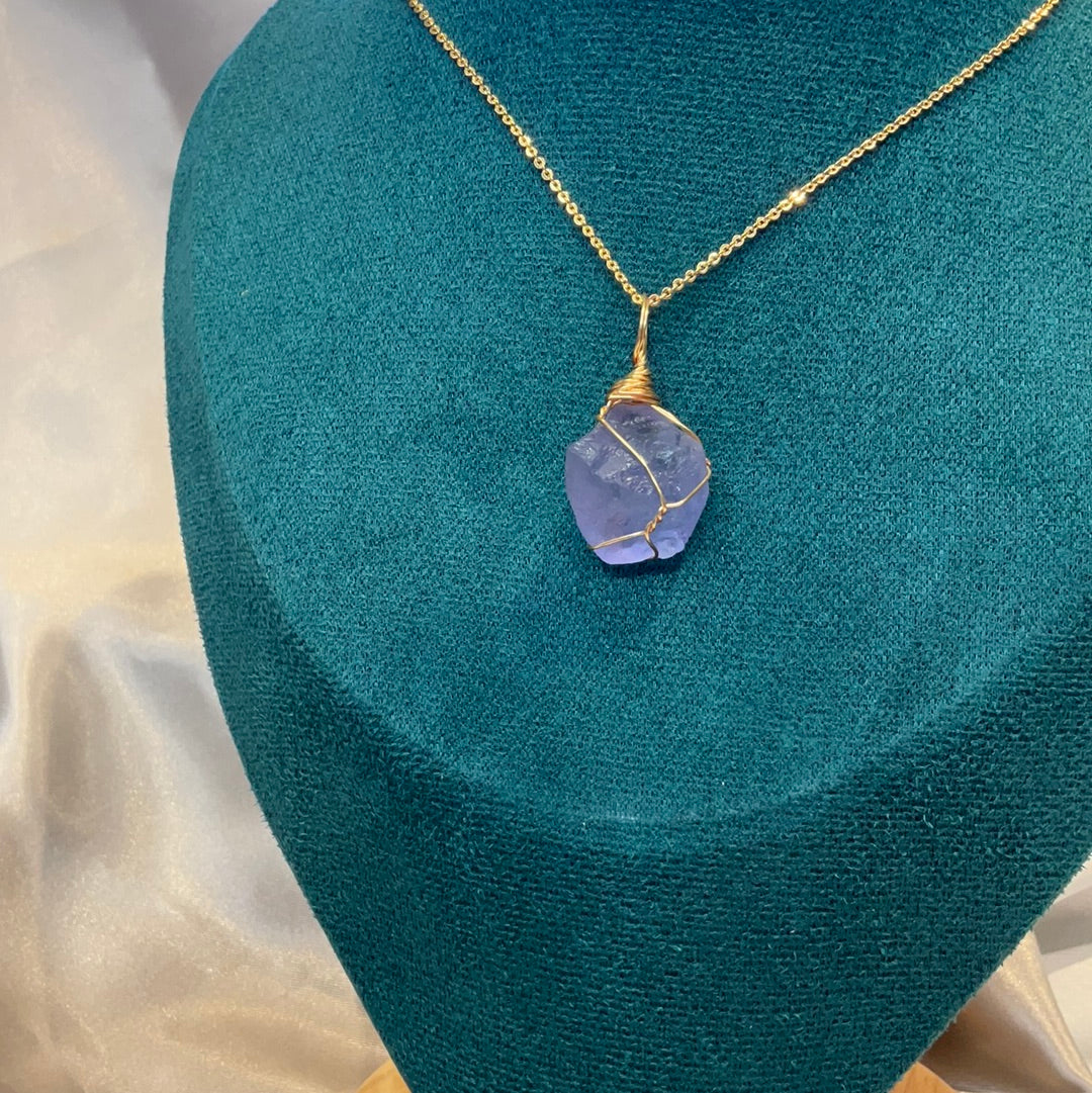 Fluorite Wire Wrapped Pendant