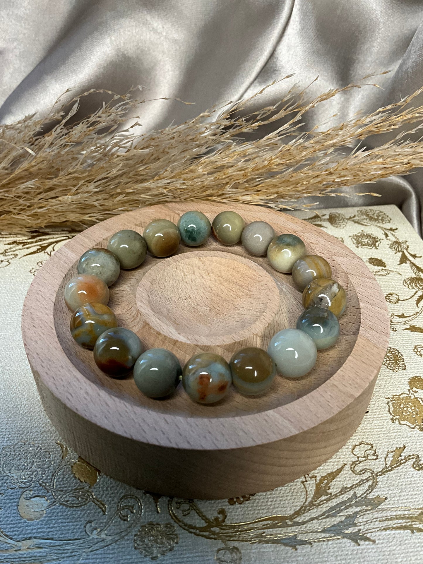 Beaded agate bracelet