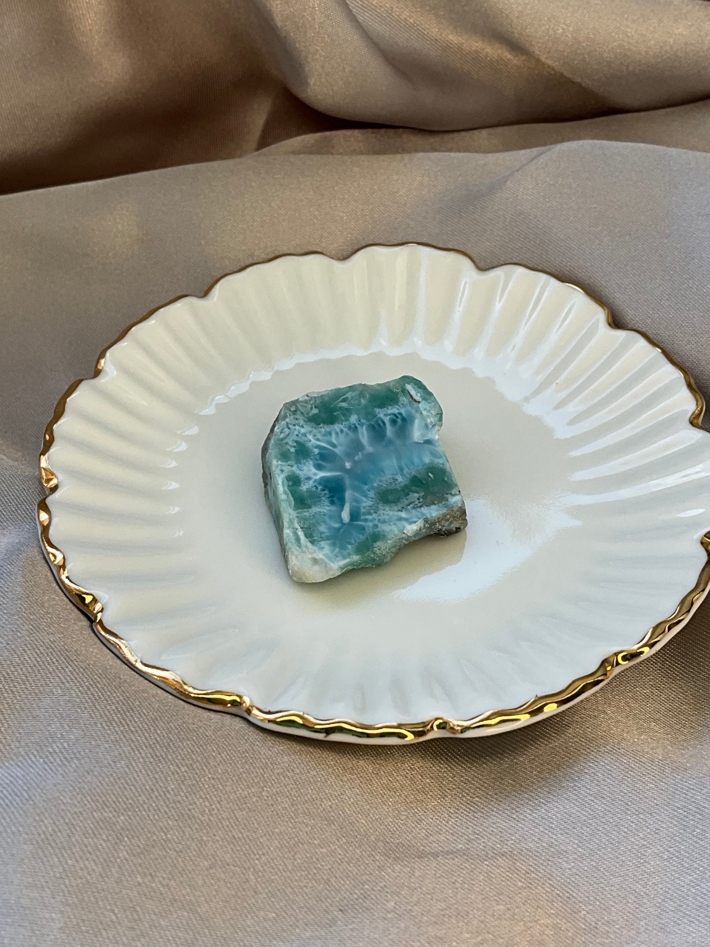 Semi Raw Larimar piece