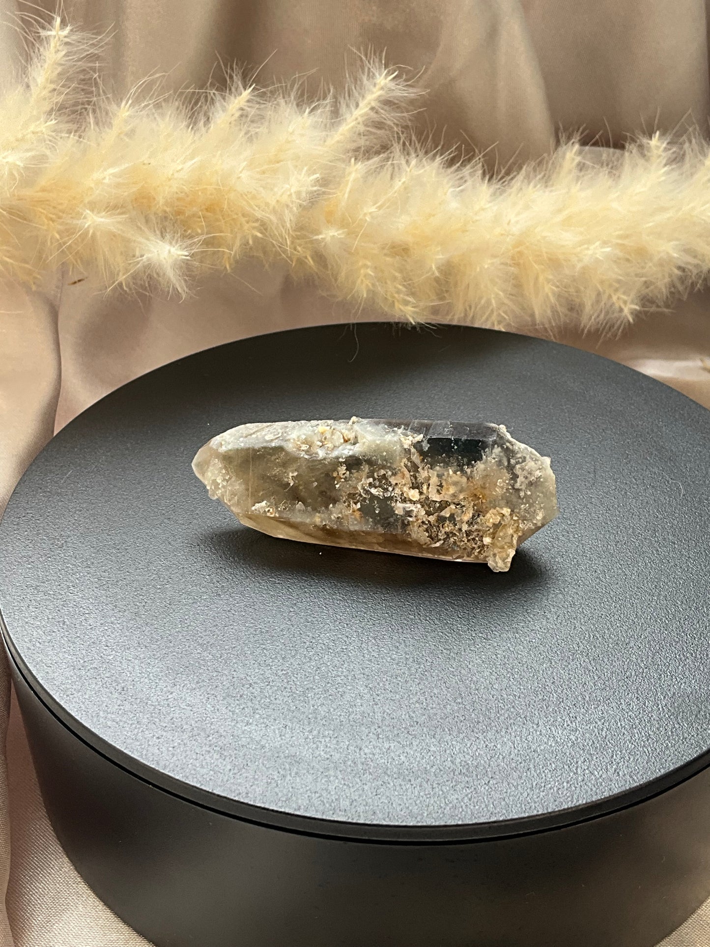 South African Raw Smokey Lemurian Quartz with Phantoms.