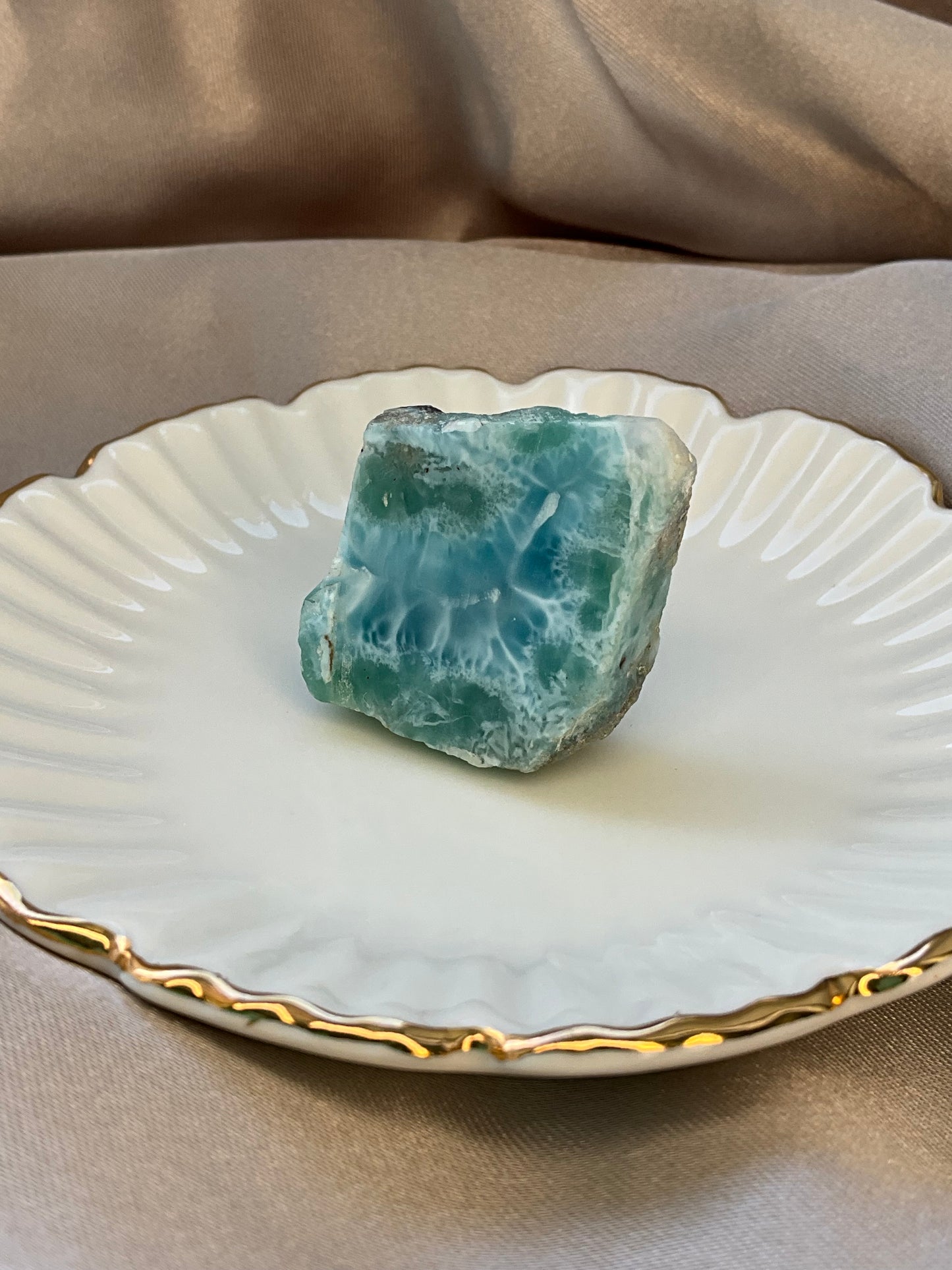 Semi Raw Larimar piece