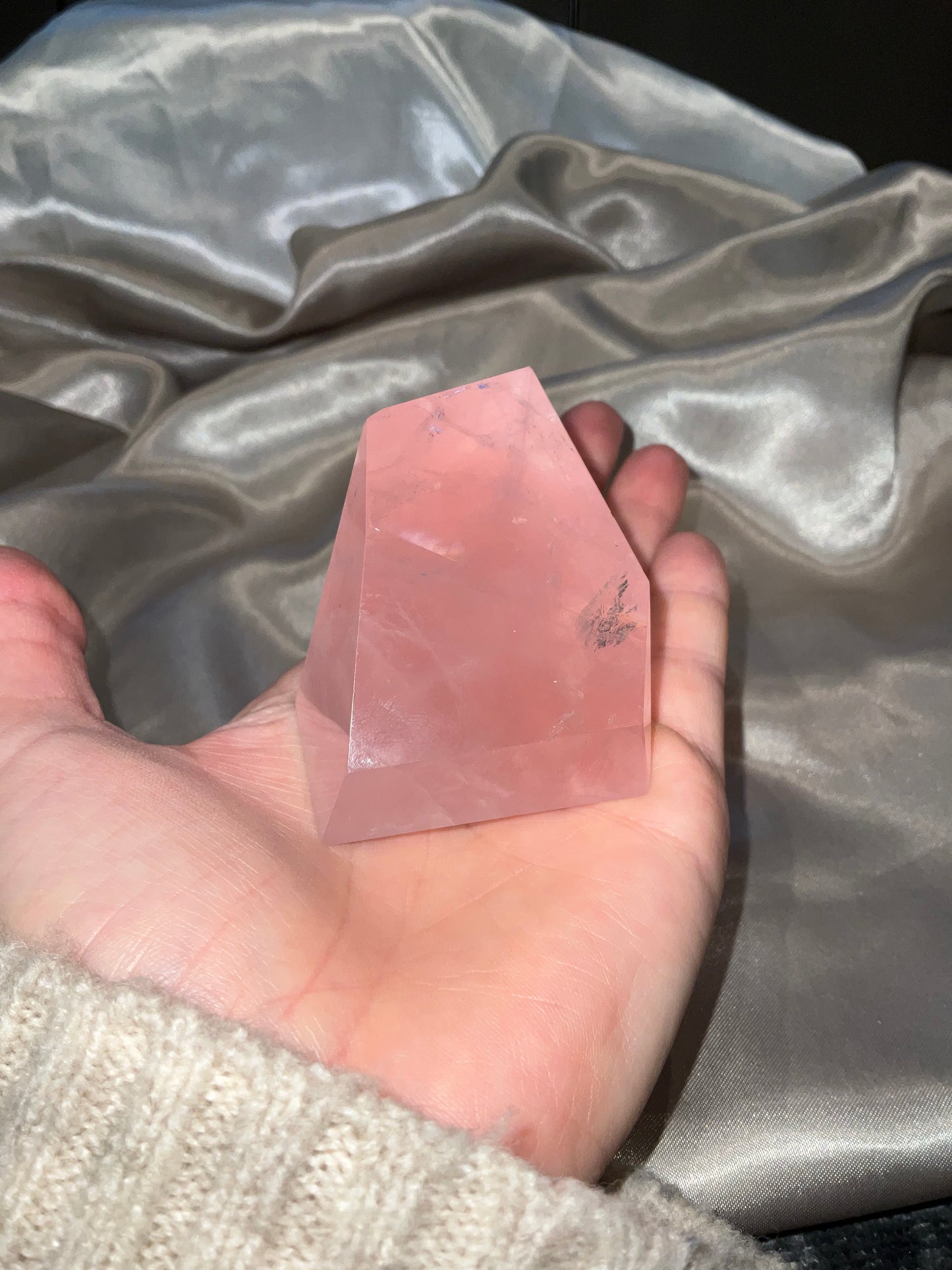 High grade Rose Quartz Freeform Crystal