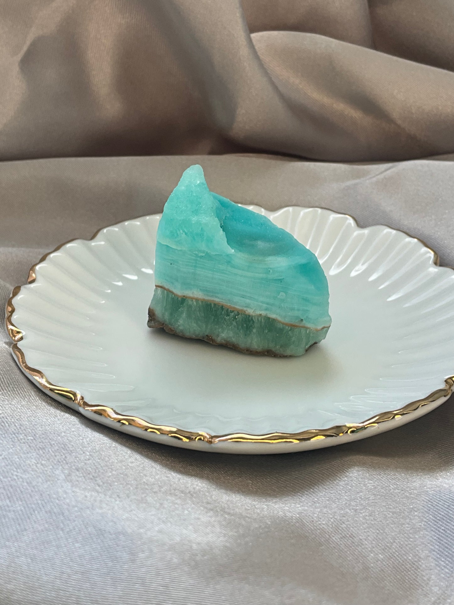 Blue Aragonite slice/wedge