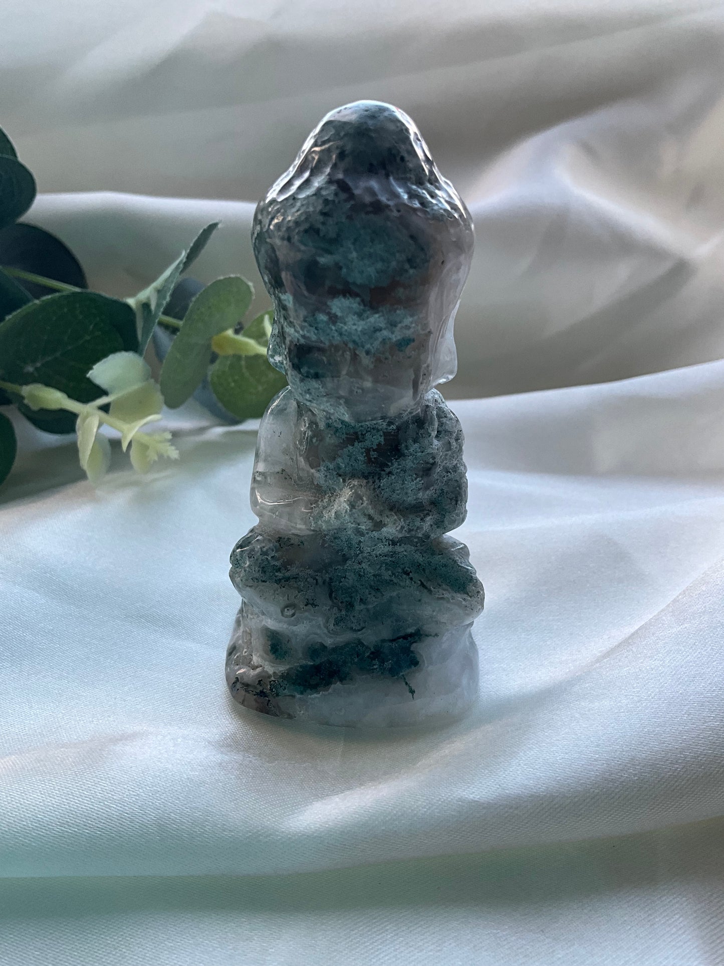 Crystal Buddha - Moss Agate