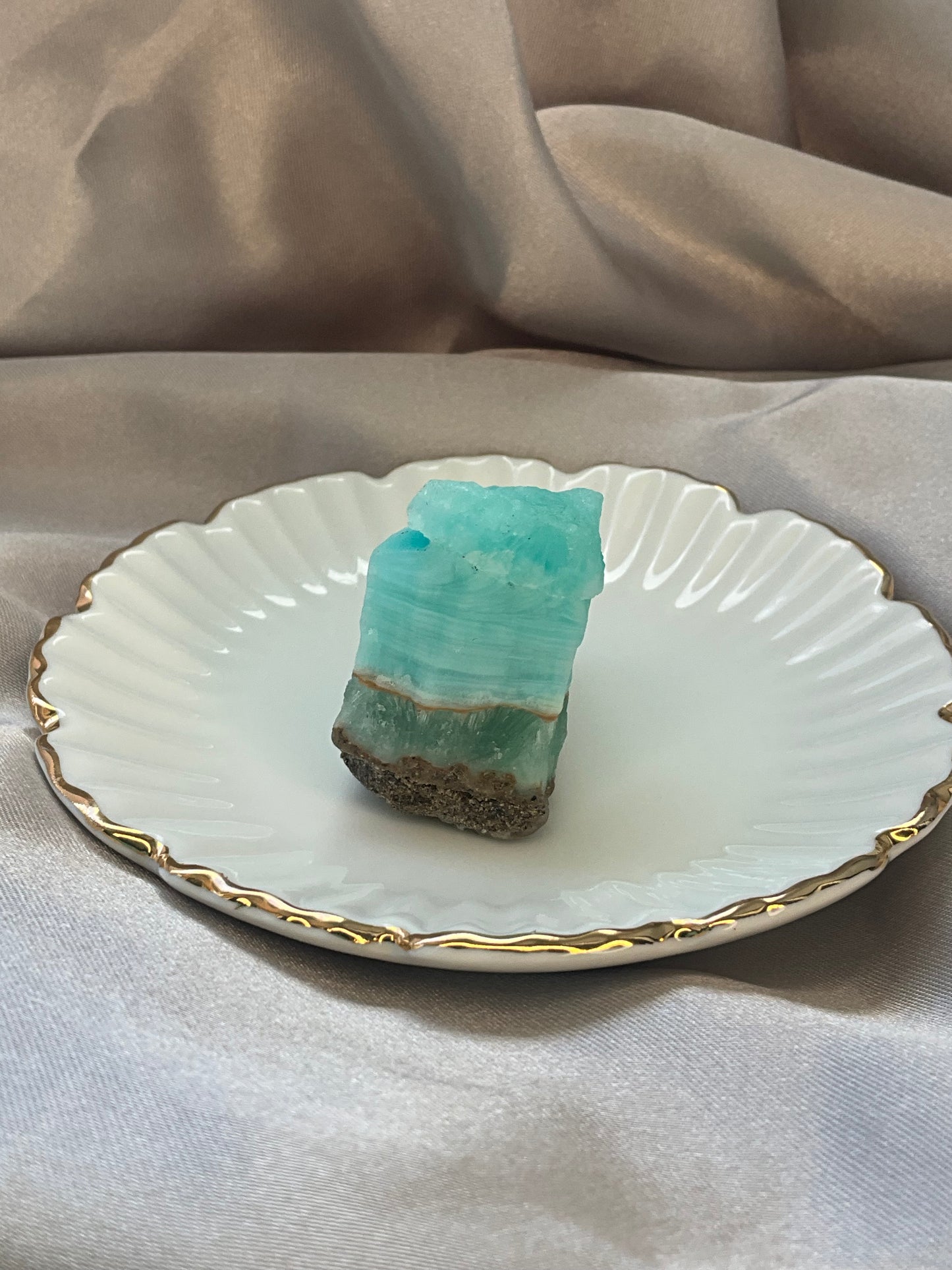 Blue Aragonite slice/wedge