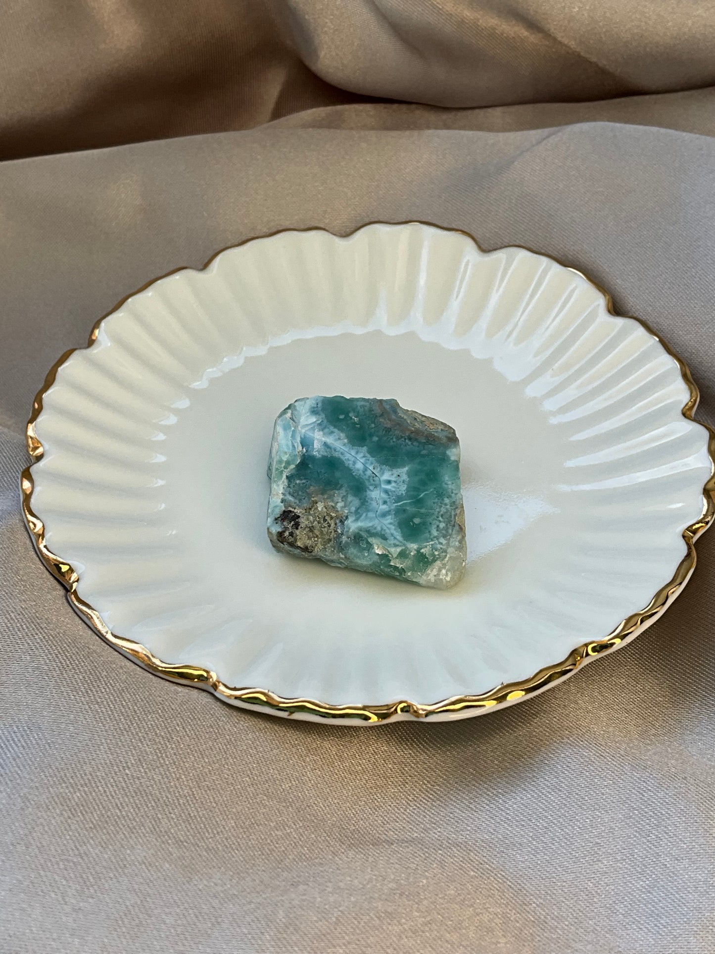 Semi Raw Larimar piece