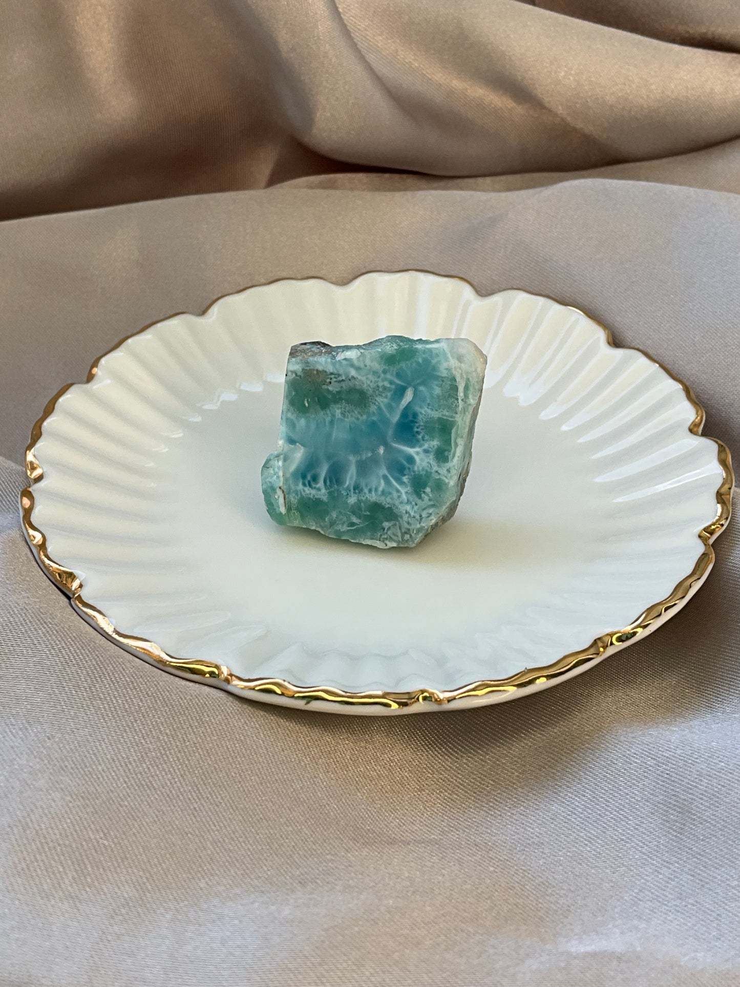 Semi Raw Larimar piece