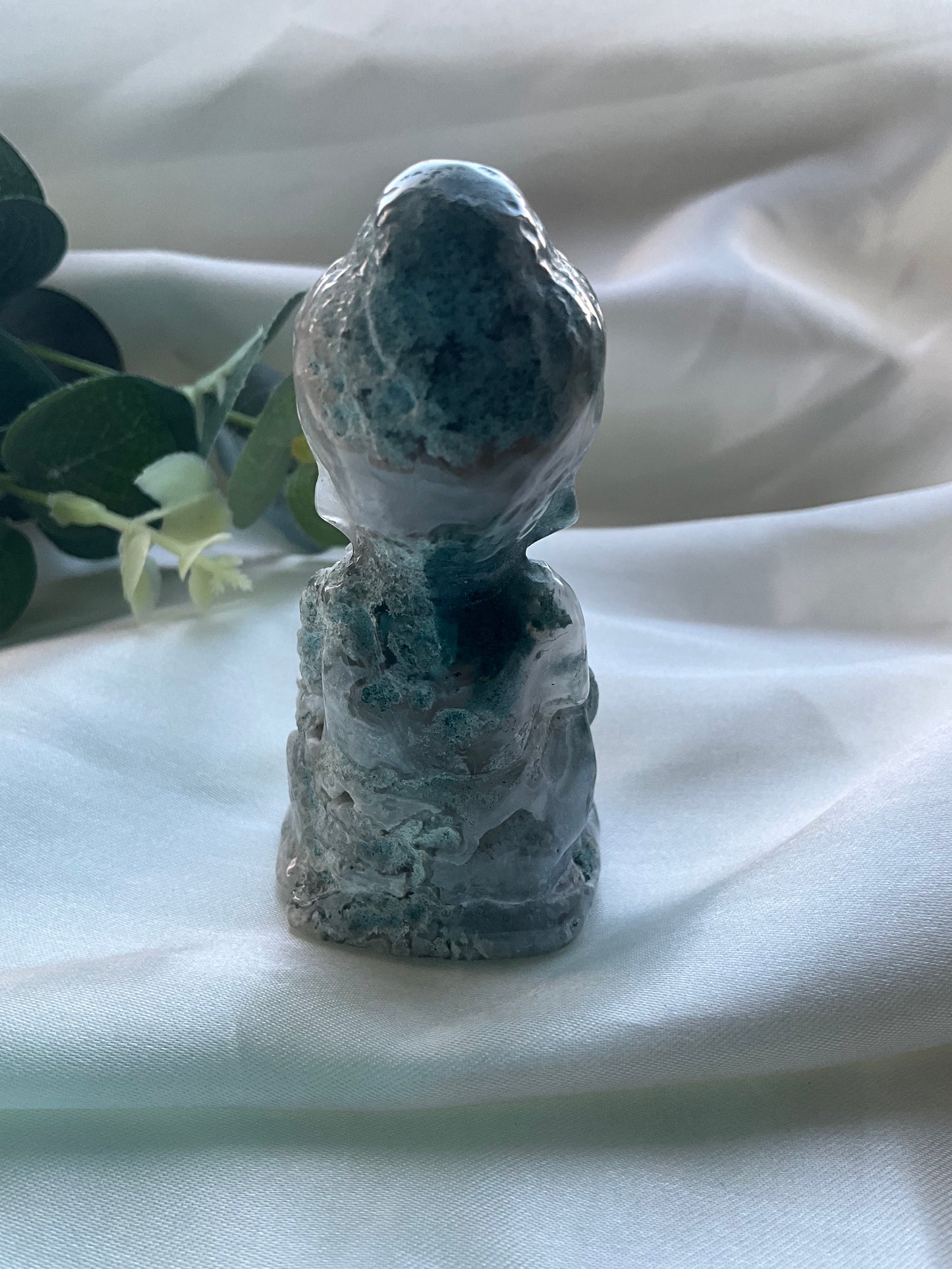 Crystal Buddha - Moss Agate