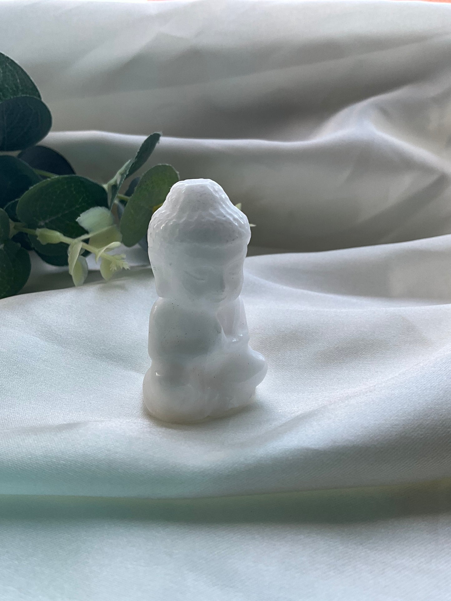 Crystal Buddha - White Jade