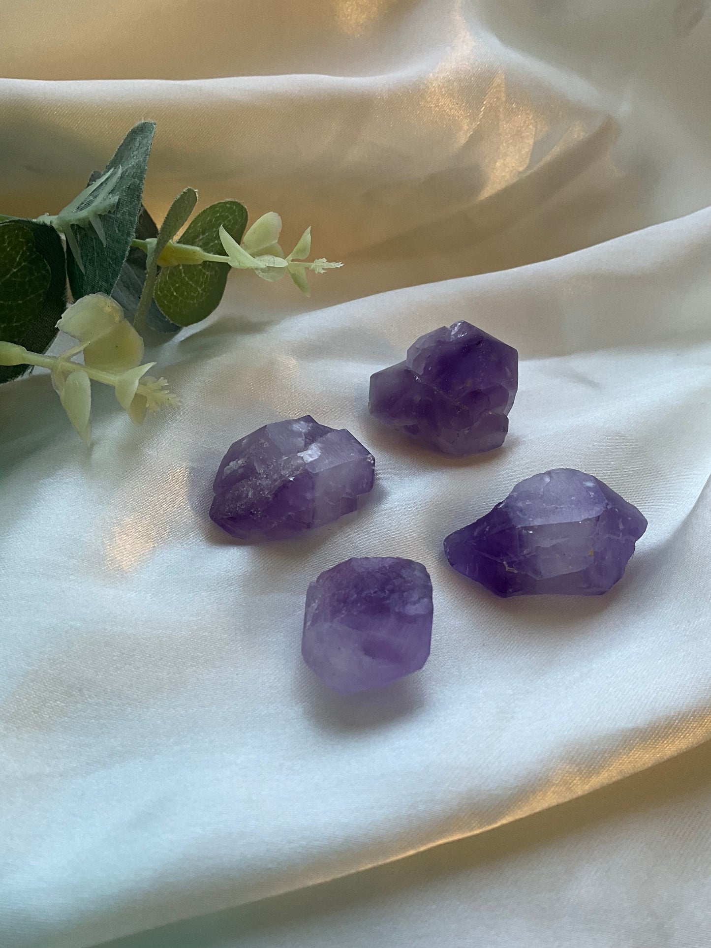 Purple Fluorite raw pieces, intuitively picked