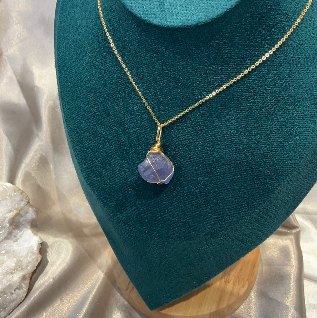 Fluorite Wire Wrapped Pendant