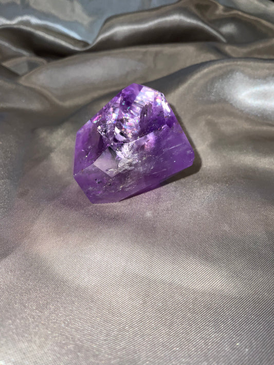 Amethyst Freeform Crystal. High grade with rainbows inside.