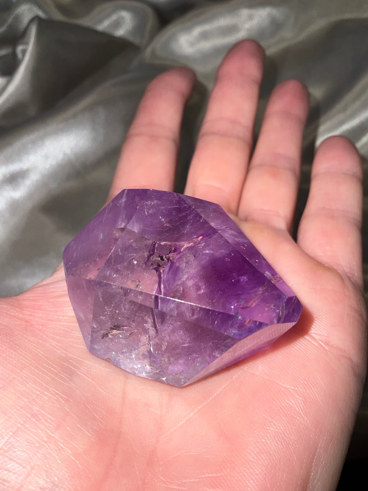 Amethyst Freeform Crystal. High grade with rainbows inside.