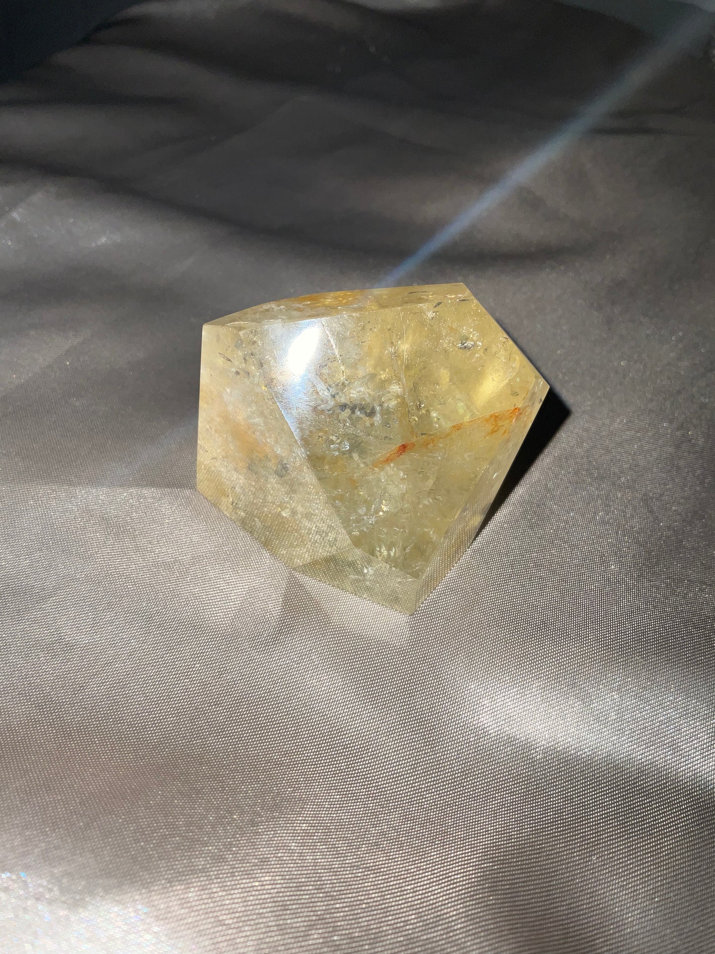 Citrine with golden healer freeform