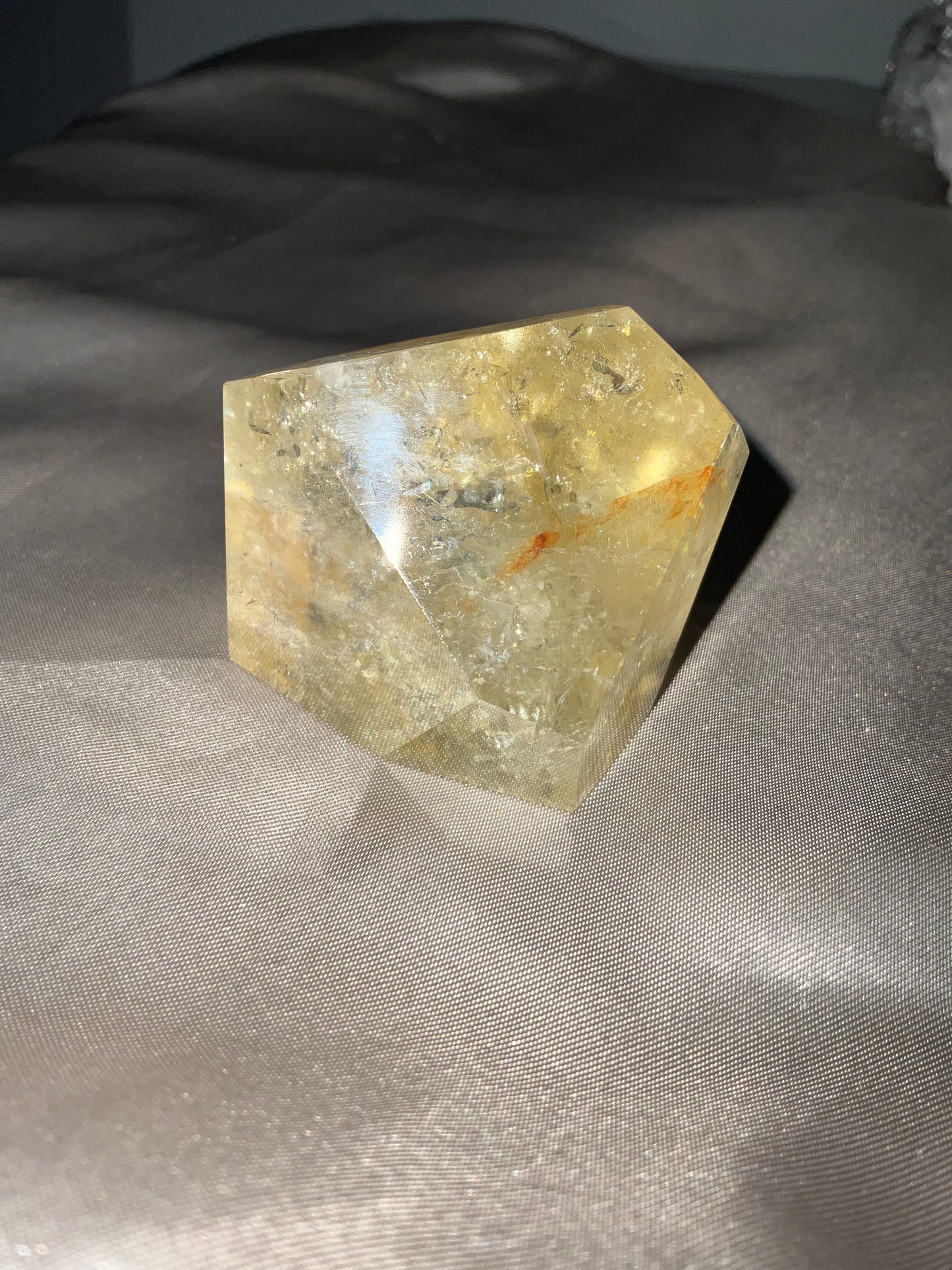 Citrine with golden healer freeform