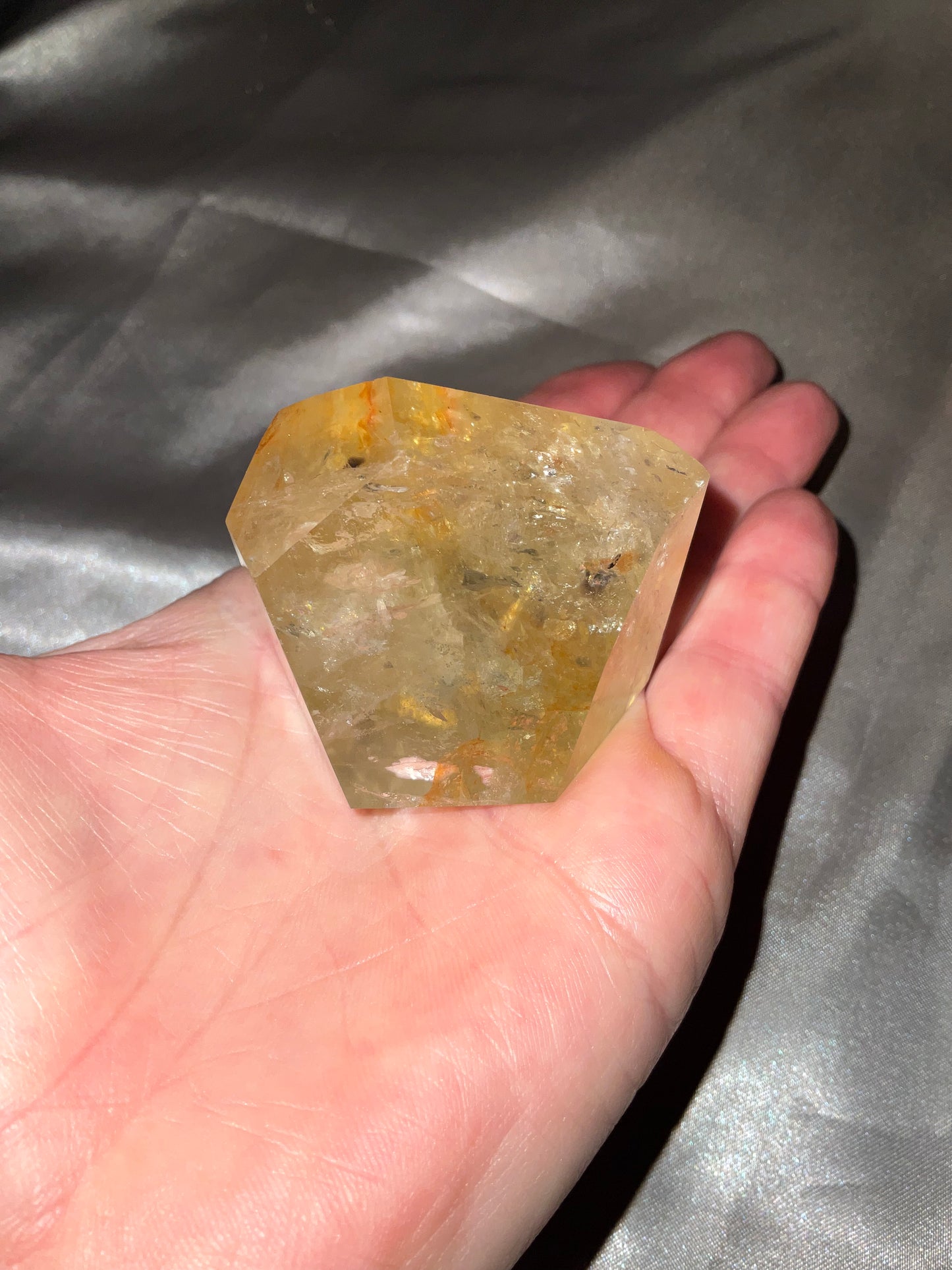 Citrine with golden healer freeform