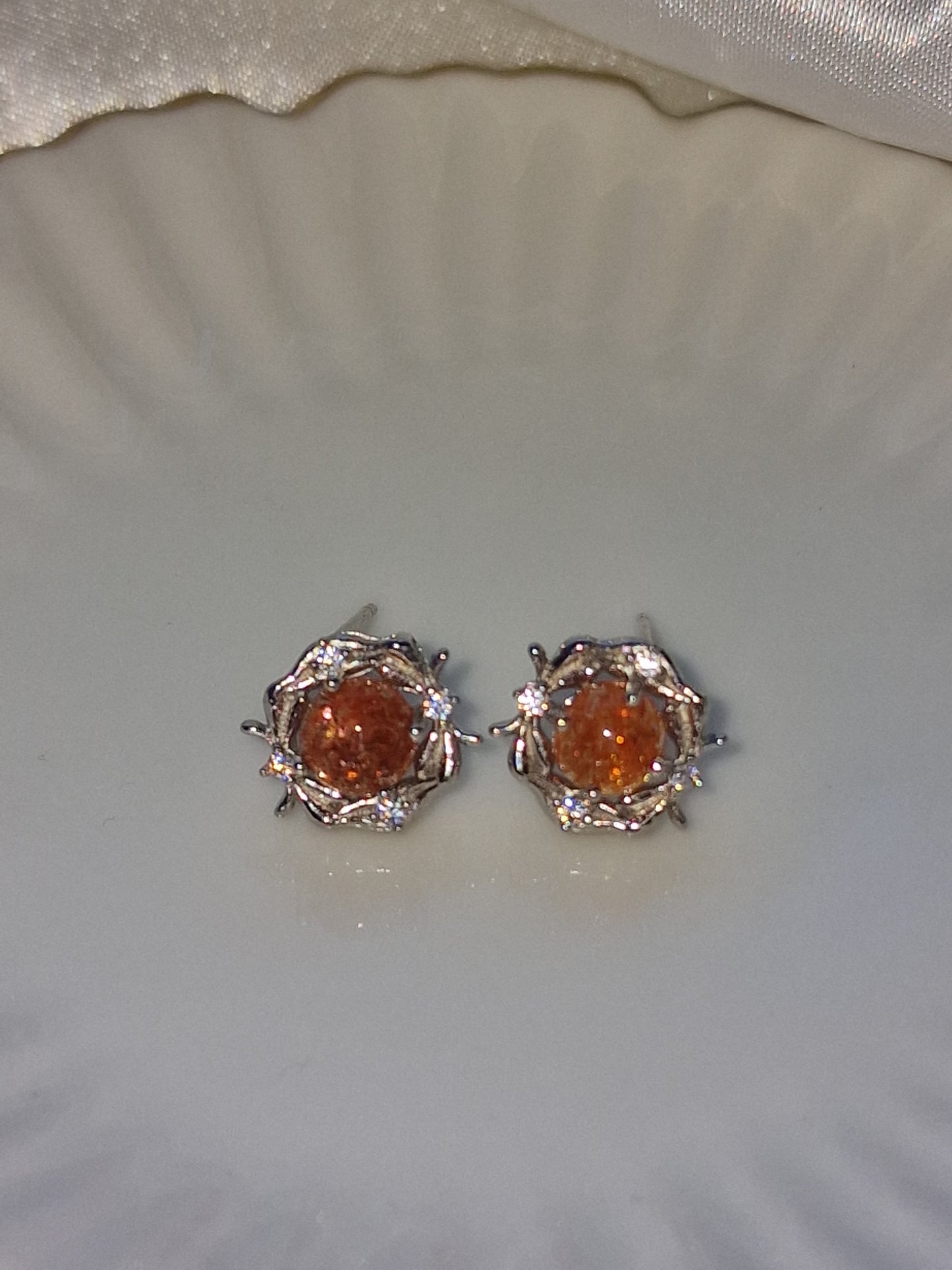 Sunstone Stud Earrings